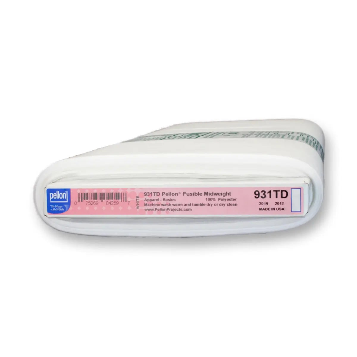 25 Yard Bolt of Pellon Fusible Mid to Heavyweight Stabilizer White 20in Wide Full Bolt - quilting supply from Quilted Joy