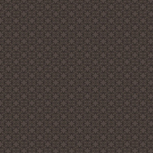 Modern Melody Basics Black on Dark Grey Fabric Yardage