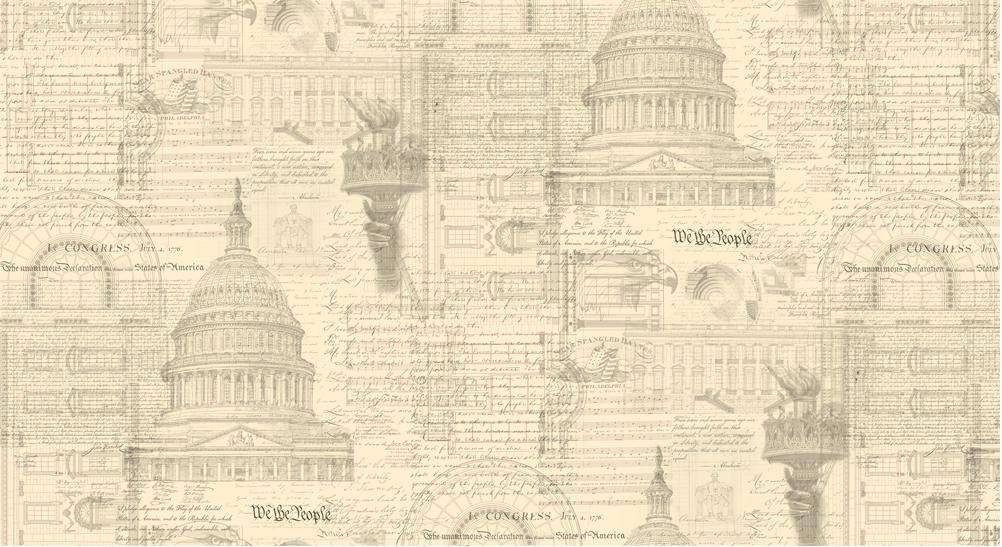 Remnant 3 Sisters Patriotic Parchment 23" x 108" Wide Quilt Fabric - wide quilt backing fabric for longarm quilting