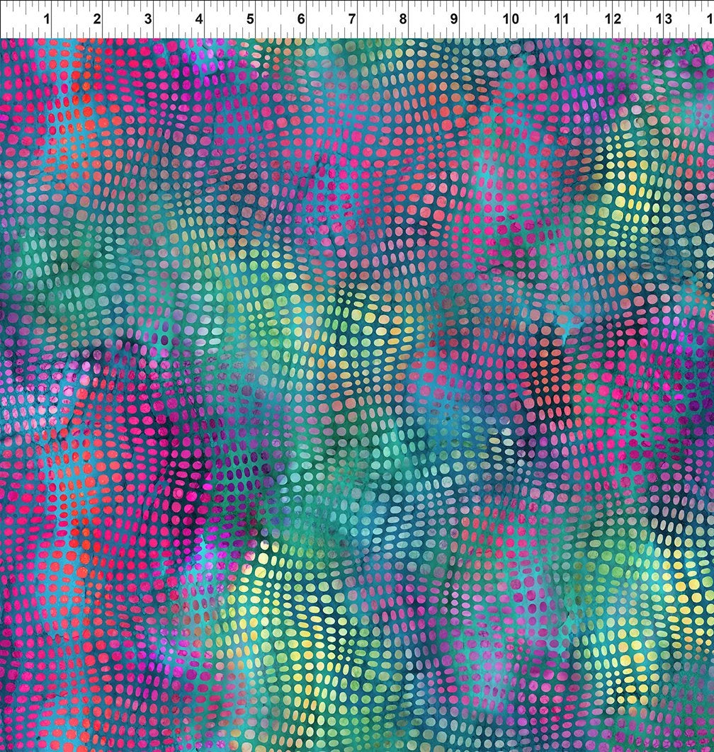 Impressions Teal Dots Fabric Yardage