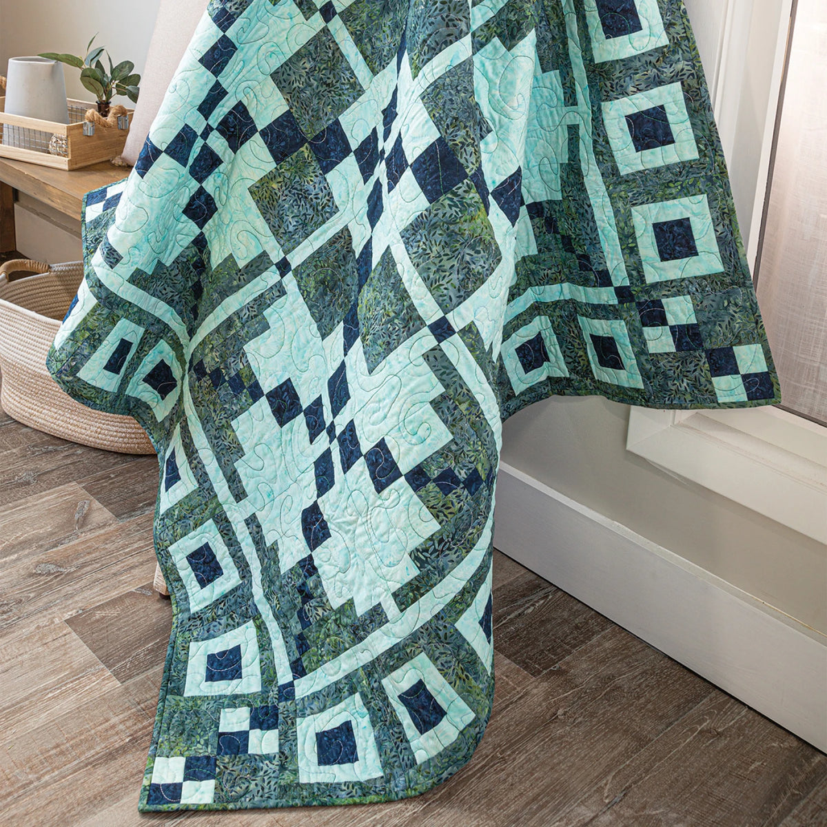 Creative Log Cabin Quilts sample quilt project alternate colorway