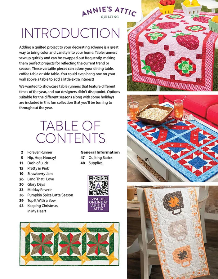 Season by Season Table Runners Quilt Book - image 3 - quilting book with patterns and instructions