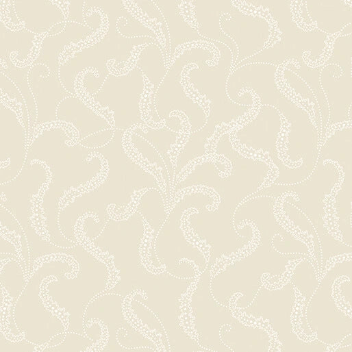 Classic Keepsakes Ecru Filigree Scroll Fabric Yardage - quilt fabric for sewing and quilting projects