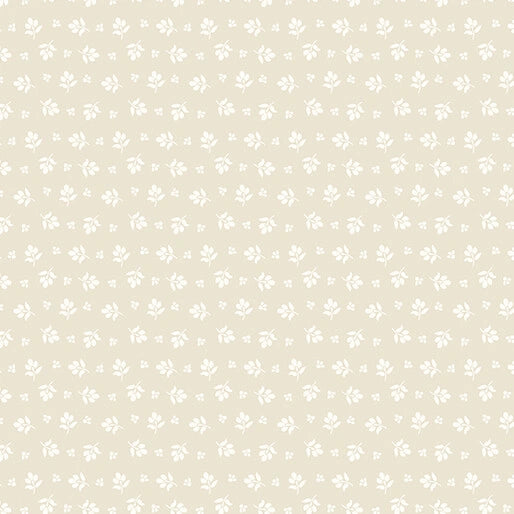 Classic Keepsakes Ecru Little Flower Buds Fabric Yardage - quilt fabric for sewing and quilting projects