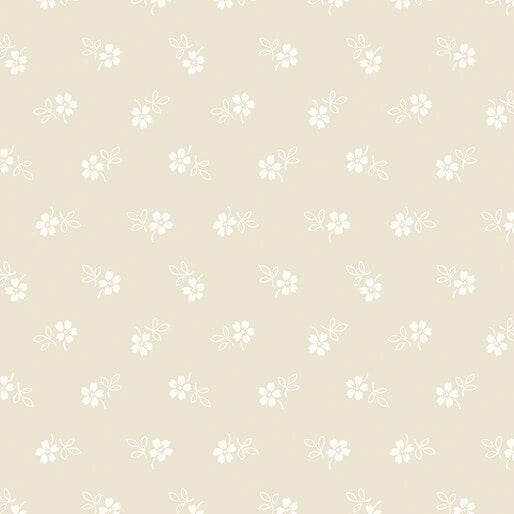 Classic Keepsakes Ecru Daisy Garden Fabric Yardage - quilt fabric for sewing and quilting projects