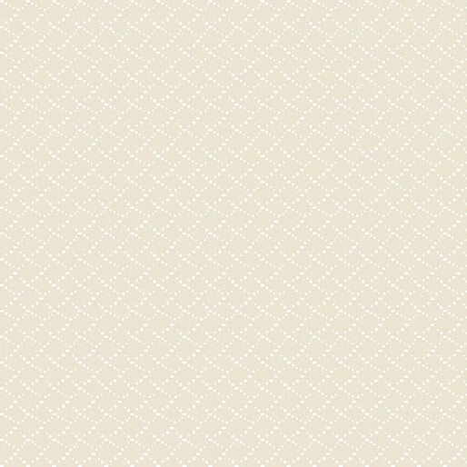 Classic Keepsakes Ecru Criss Cross Dots Fabric Yardage - quilt fabric for sewing and quilting projects