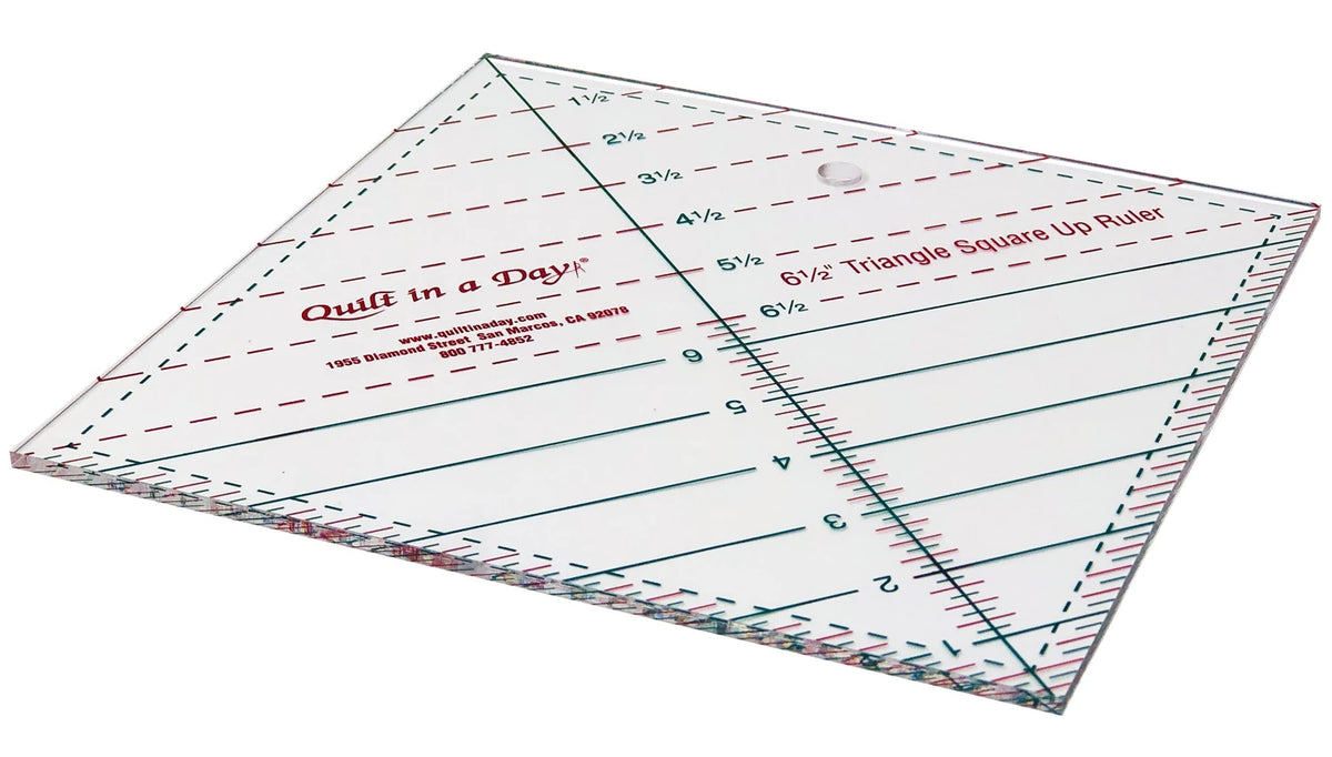 Triangle Square Up Ruler 6-1/2in - image 2 - quilting ruler for precision cutting