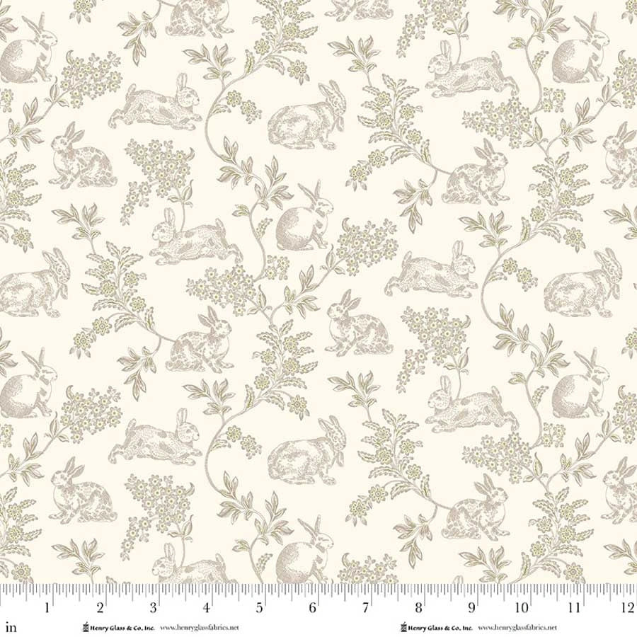A Norwegian Stroll Backing Kit Candlelight & Romance Cream Toile - wide quilt backing fabric for longarm quilting