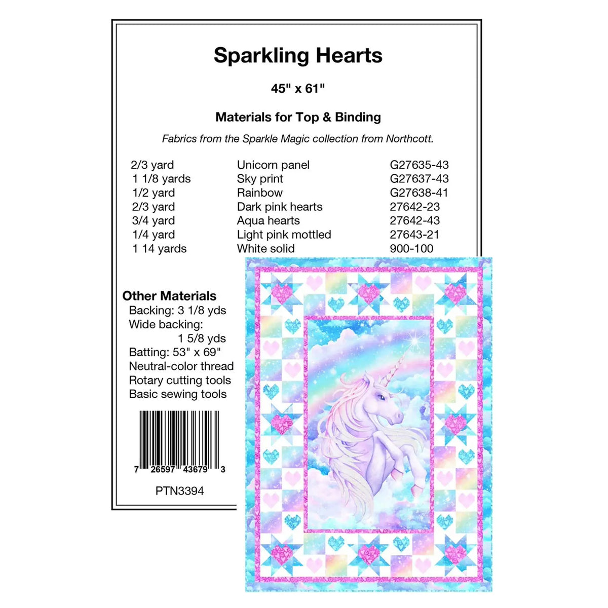 Sparkling Hearts Quilt Pattern