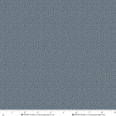 Snow Folks Gray Blue Scattered Seeds Fabric Yardage