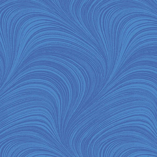 Wave Texture Medium Blue Flannel 108" Wide 3 Yard Quilt Fabric Back Pack - wide quilt backing fabric for longarm quilting