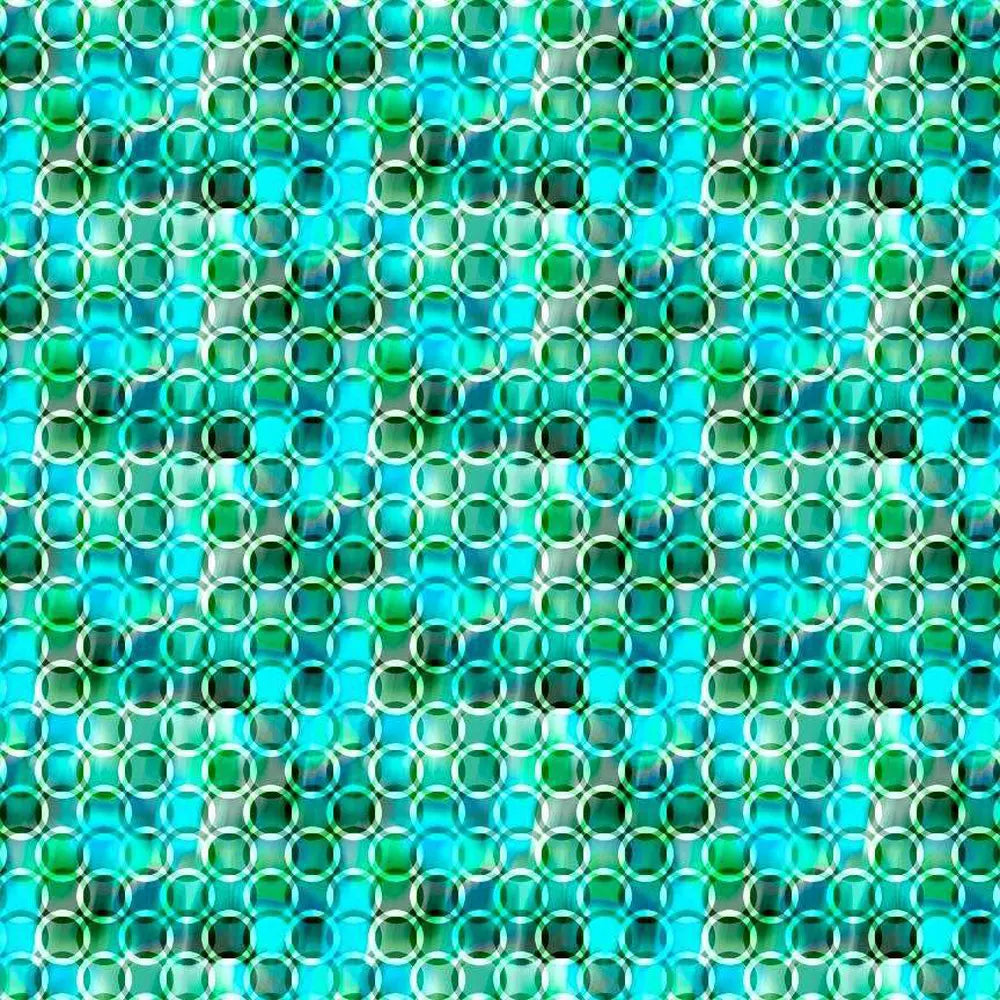 Tree Dance Turquoise Circle Geo Fabric Yardage
