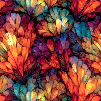 Dreamweaver Multi Color Bloom 108" Wide Quilt Backing Fabric