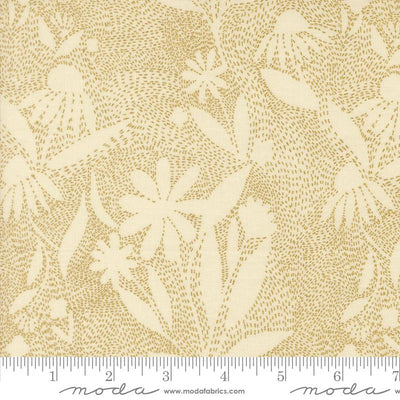 Ladybug Whimsy Grass Outlines Florals Metallic Fabric Yardage