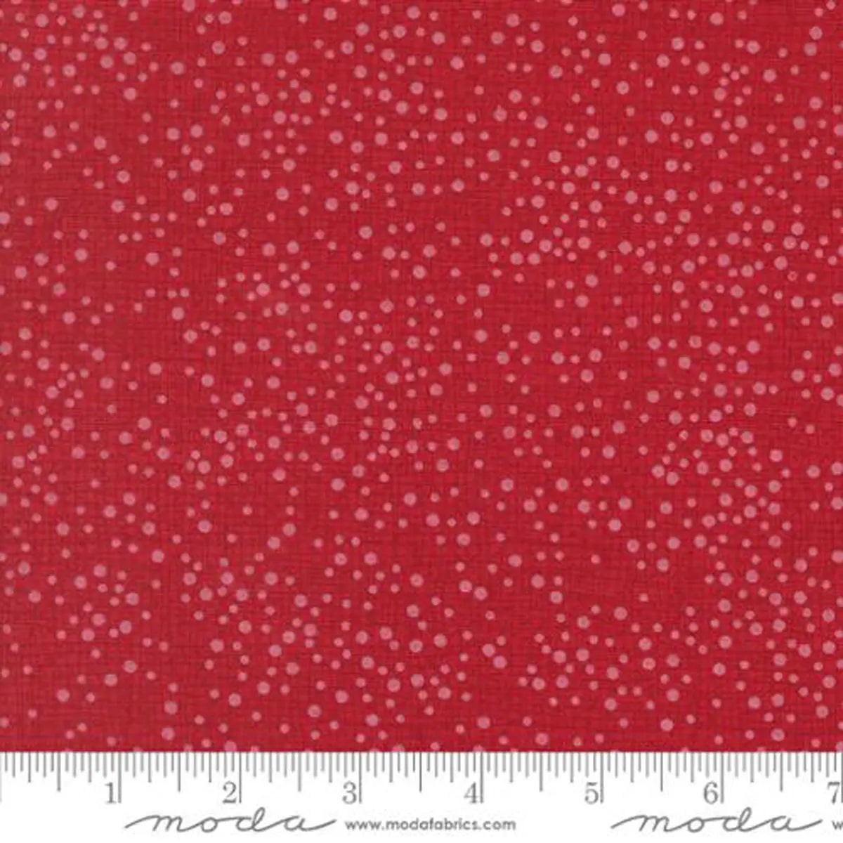 Dotty Thatched Scarlet Fabric Yardage