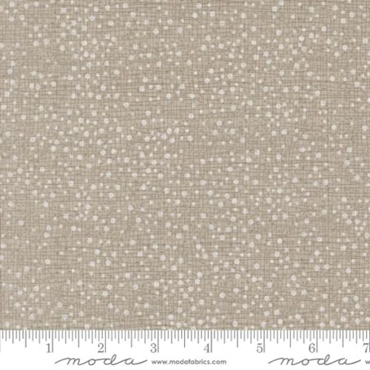 Dotty Thatched Grey Fabric Yardage