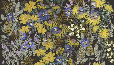 Pollinators Onyx Bee Garden Fabric Yardage