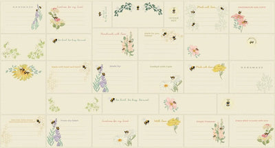 Pollinators Cloud Quilt Label Panel 24" x 43"