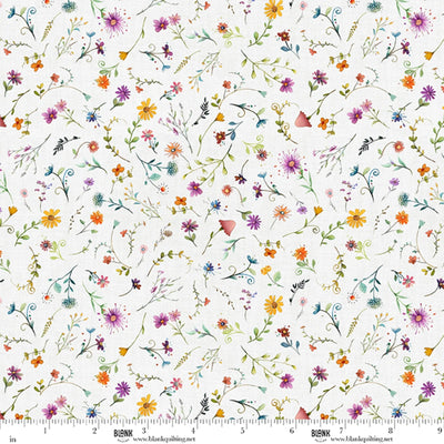 Herding Cats Landscaping Ice Tossed Flowers Fabric Yardage