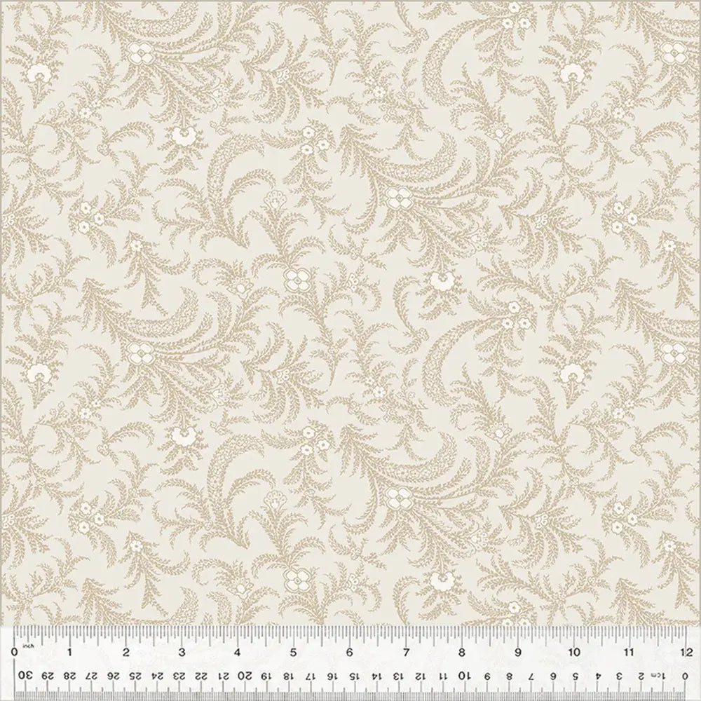 A Spoonful of Sugar Backing Kit Delicate Paisley Linen - wide quilt backing fabric for longarm quilting