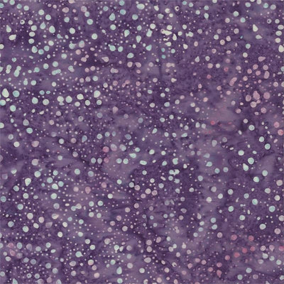 Cotton Candy Purple Dots Batik Fabric Yardage