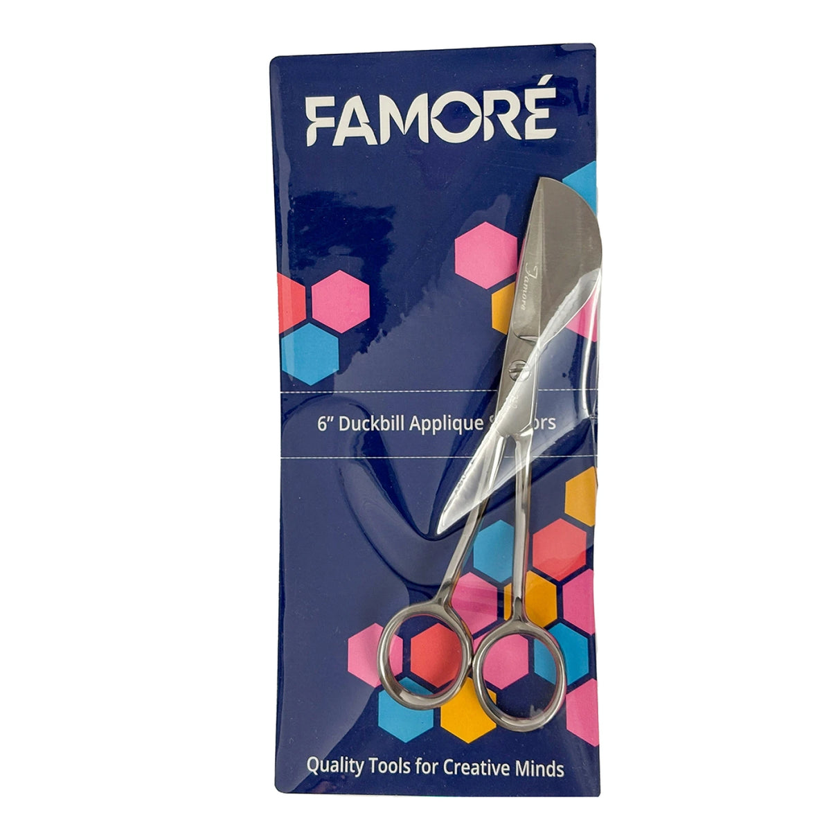 Famore 4-1/2in Mini Duckbill Applique Scissors - image 2 - fabric cutting scissors for quilting