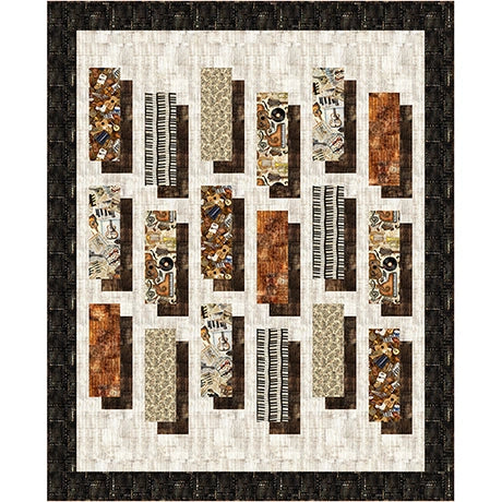 Shadow quilt pattern cover design