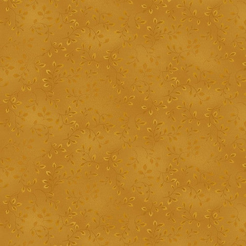 Folio Basics Gold Leaves Fabric Yardage