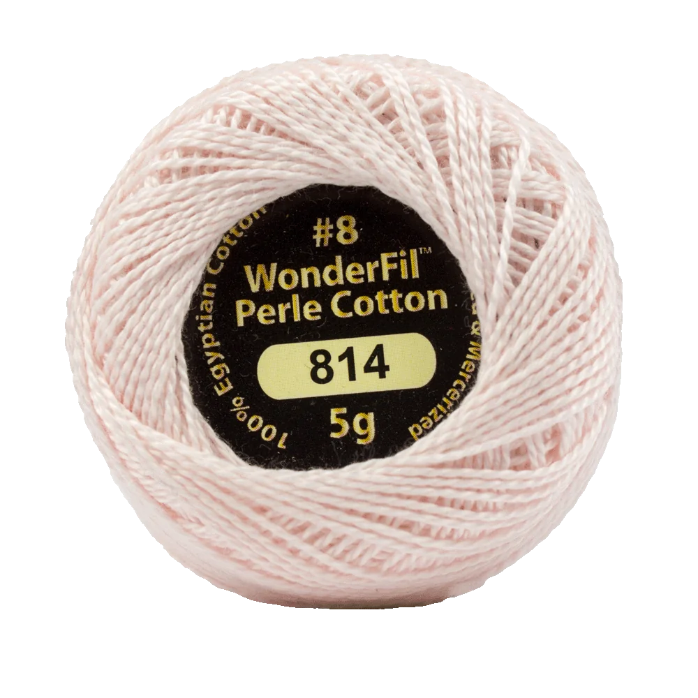 Wonderfil Eleganza Perle Cotton Fair Pink 814 - quilting supply from Quilted Joy