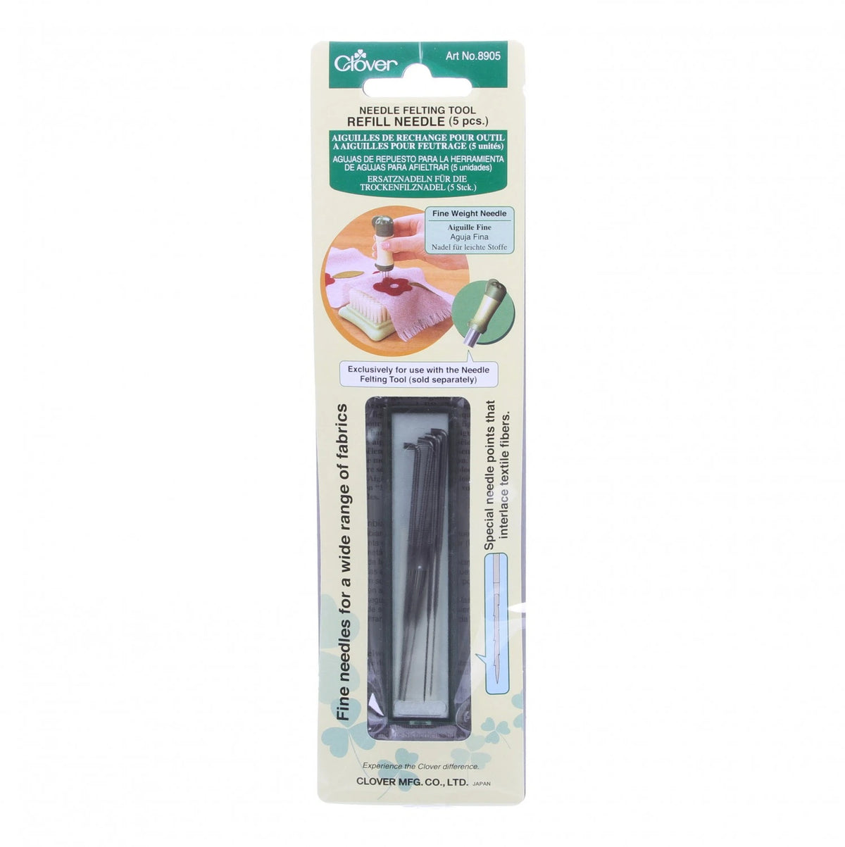 Clover Felting Needle Refill Fine Weight 5pc