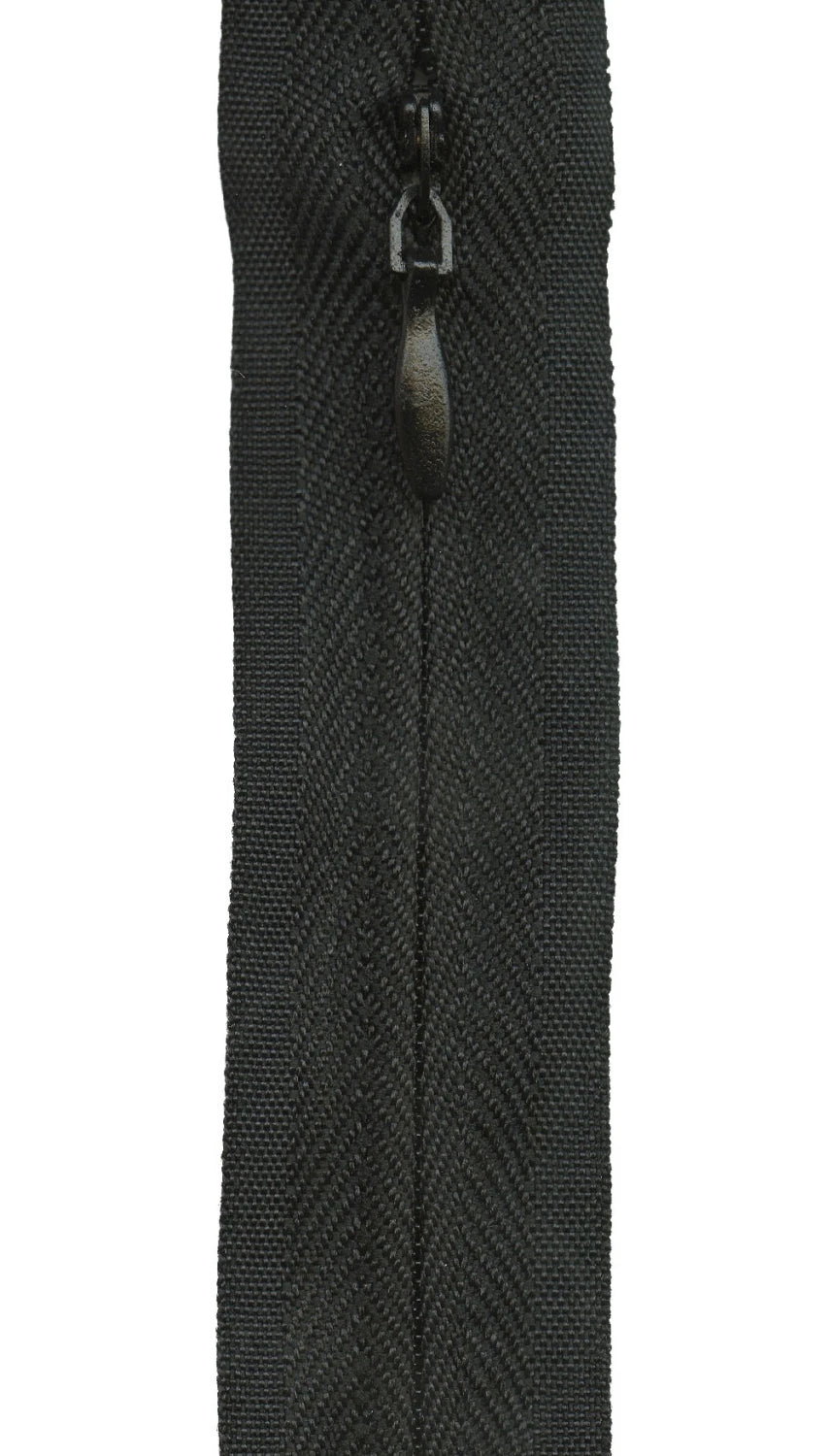 Make-A-Zipper Invisible Black 4.5Yard 12 Zipper Pulls