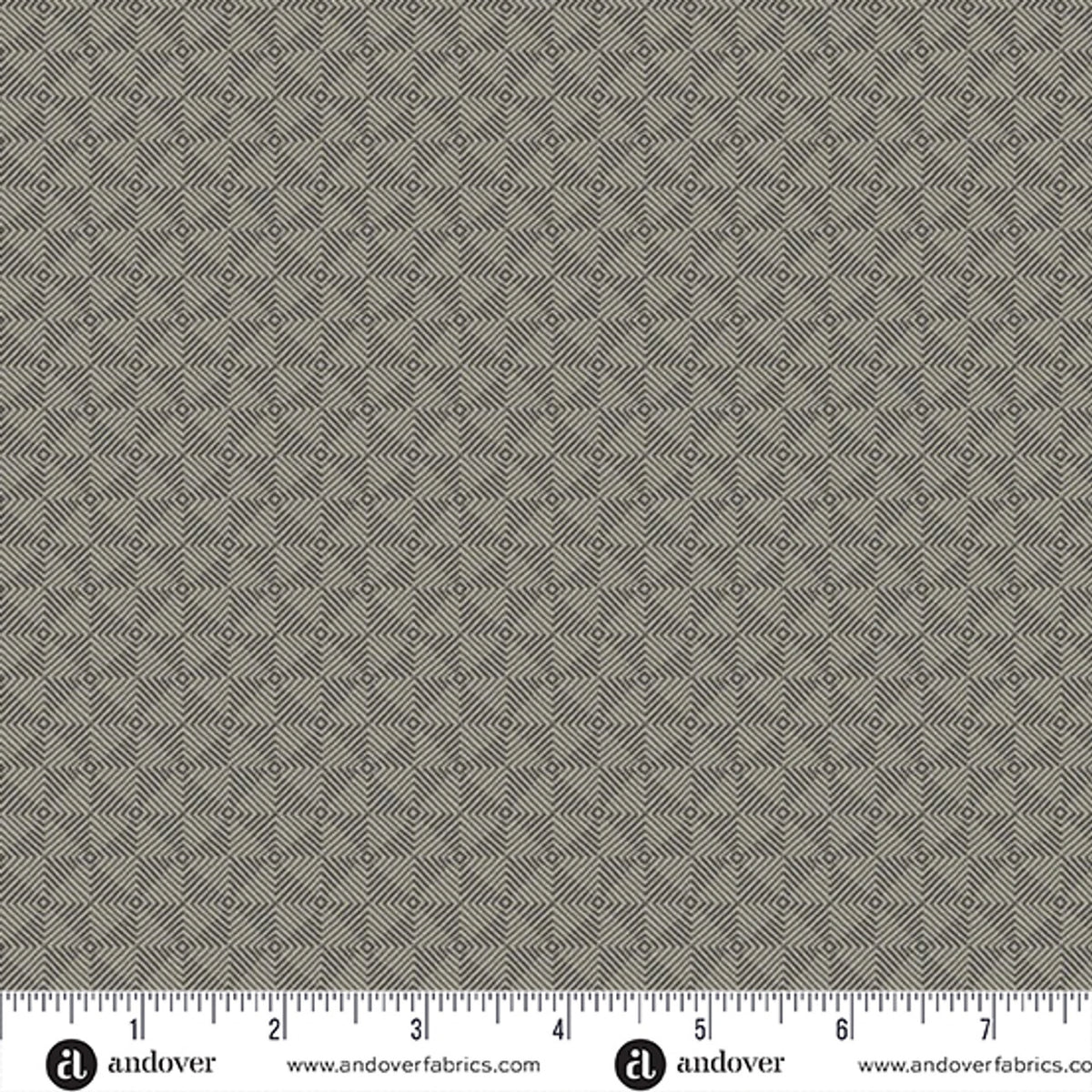 Square Dance Charcoal Fabric Yardage