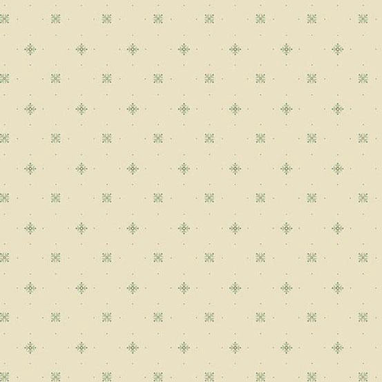 Laundry Line Cream Blue Starshine Fabric Yardage