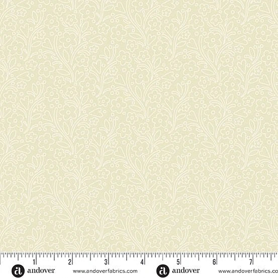 Cozy House Sand Dainty Flowers Fabric Yardage