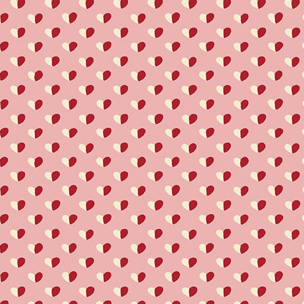 Be Mine Pink Shadow Hearts Fabric Yardage