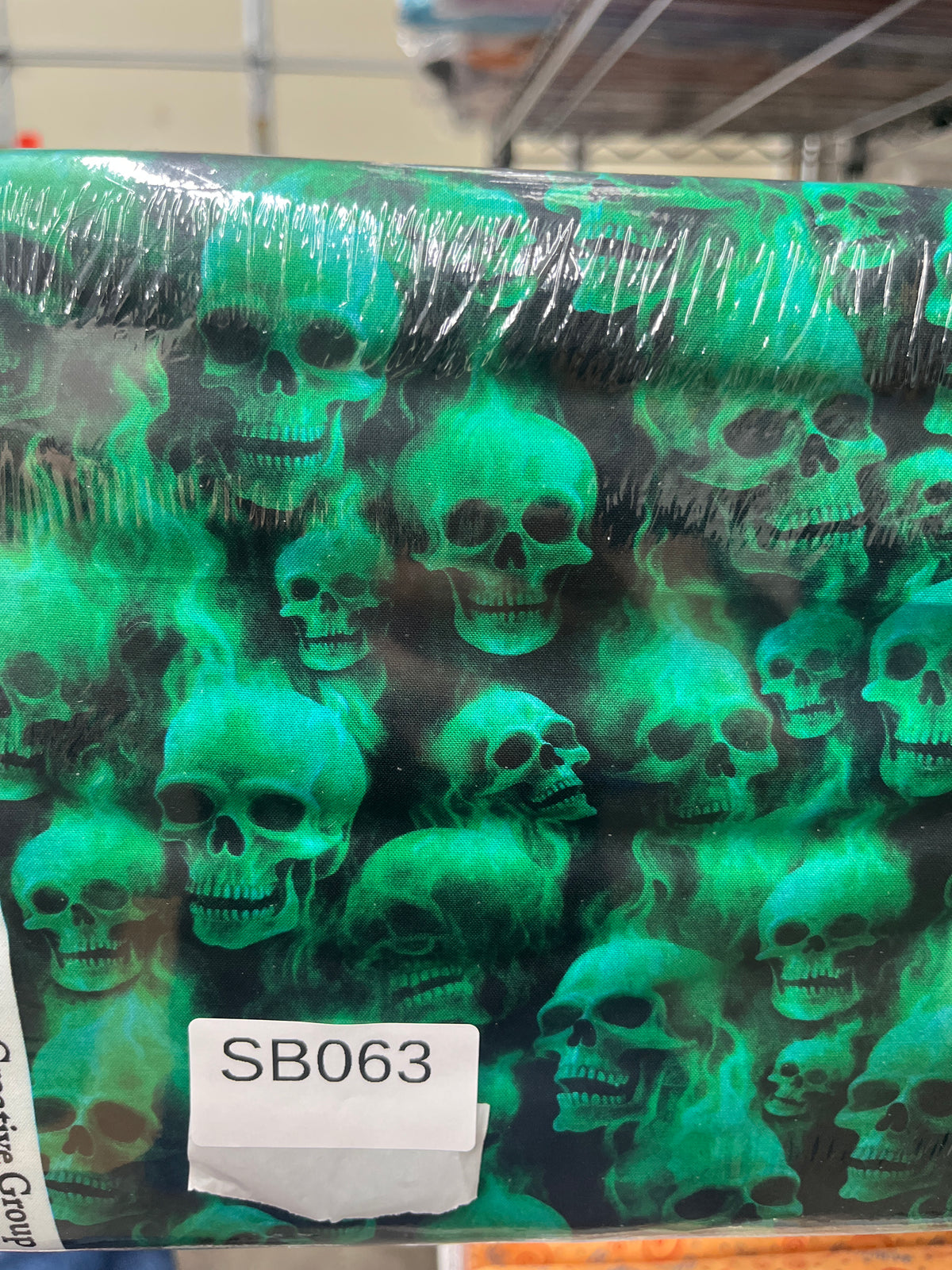 Gotta Have It Jade Skull quilting fabric short bolt 5 yards B