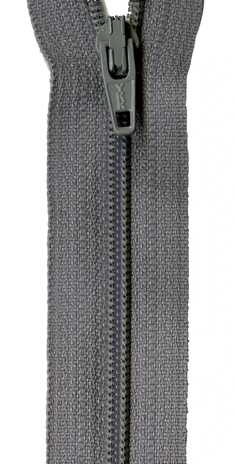 14in Zipper Size 3 Grey Kitty - quilting supply from Quilted Joy