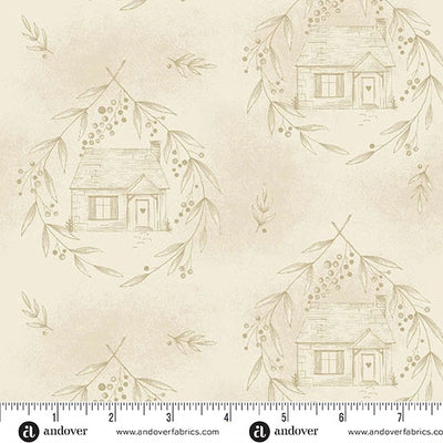 Special Delivery Wheat Cozy Cottage 108" Wide 3 Yard Quilt Fabric Back Pack