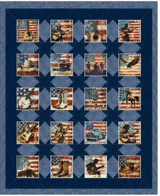 American Country Quilt Kit fabric bundle patriotic quilt pattern