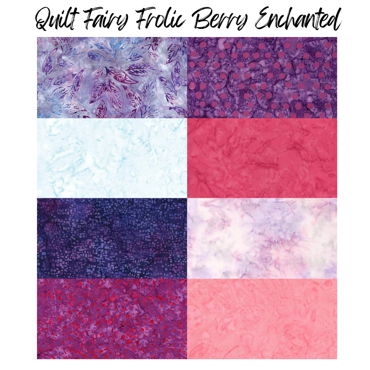 Quilt Fairy Frolic Berry Enchanted Batik Quilt Kit