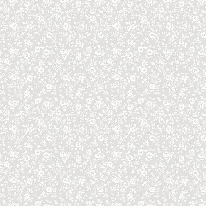 Elegant Essentials Small Floral White Pearl Fabric Yardage - quilt fabric for sewing and quilting projects