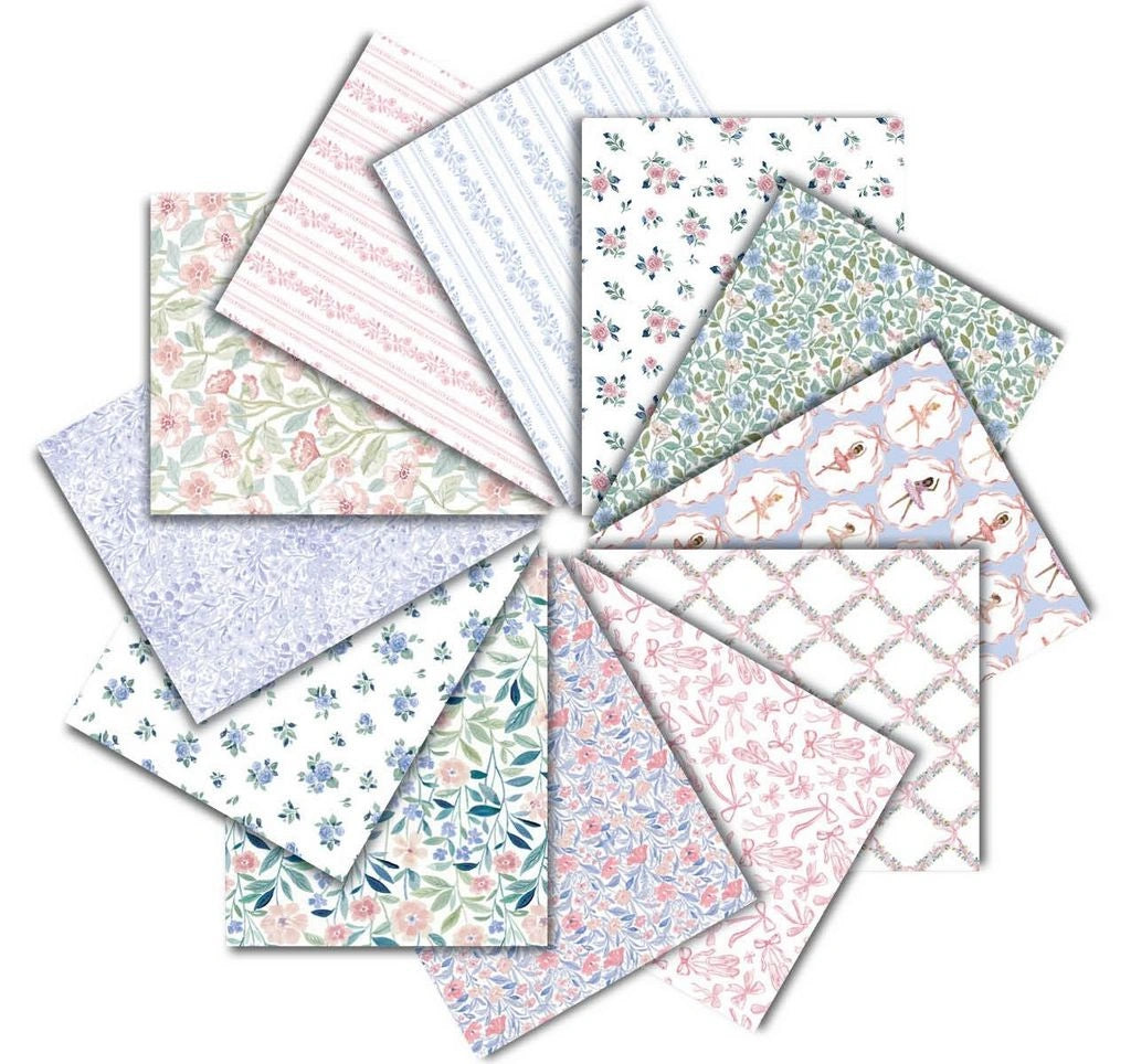 To the Pointe ballet-themed fat quarter bundle quilting fabric