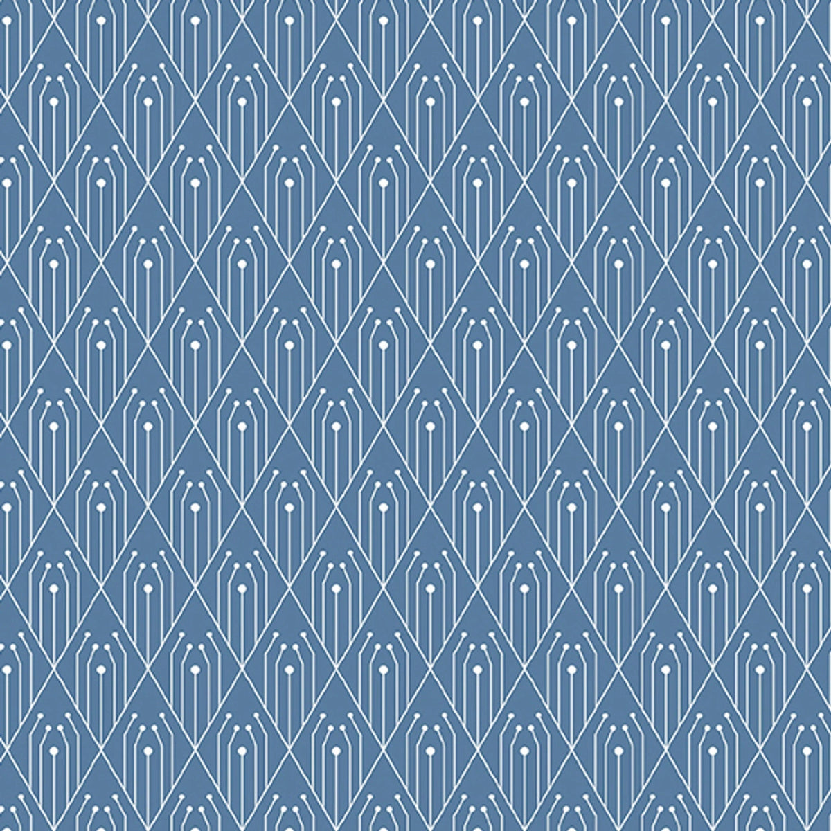 Century Prints - Deco Denim Diamonds Fabric Yardage - quilt fabric for sewing and quilting projects