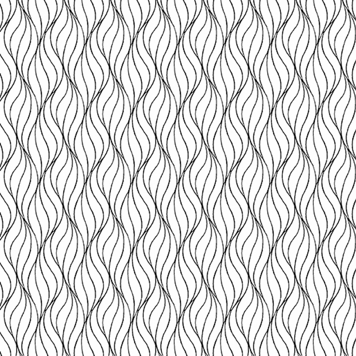 Century Black on White Waves Fabric Yardage