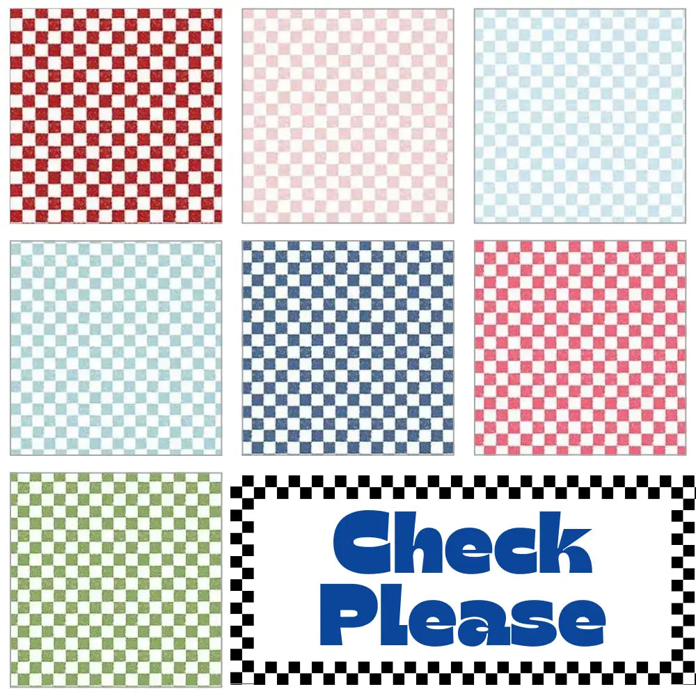 Check Please One Yard Bundle - coordinating quilt fabric bundle