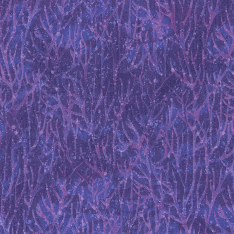 Coral Reef Purple Tonal Coral Fabric Yardage - quilt fabric for sewing and quilting projects