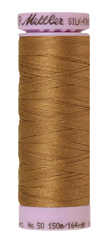 Mettler Cotton Silk Finish 50wt 150m Dark Tan