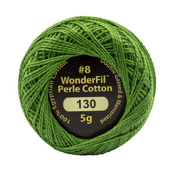 Eleganza Perle Cotton Cypress color 130 hand embroidery thread