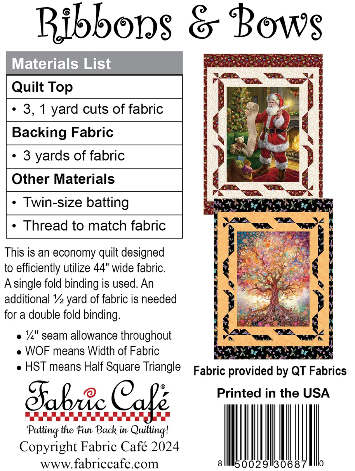 Ribbons & Bows 3 Yard Quilt Pattern - image 2 - quilting pattern with step-by-step instructions
