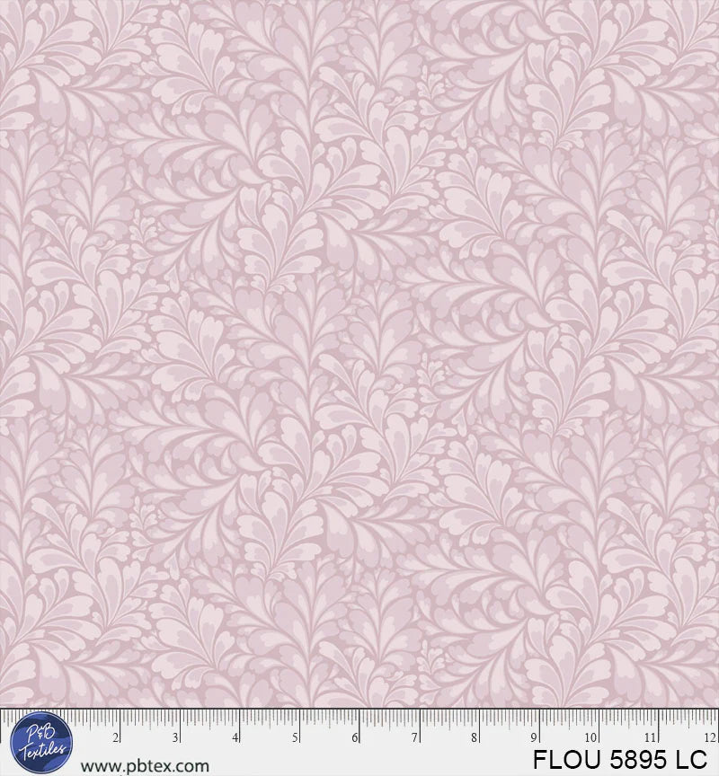 Flourish Lavender Leaves Fabric Yardage